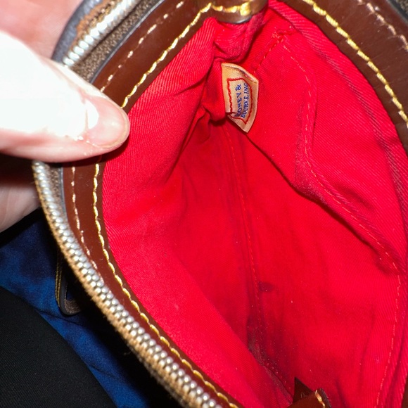 Dooney & Bourke Black and Tan Leather Wristlet - Picture 4 of 6